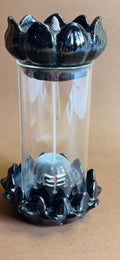 Glass Shivling With Falling Smoke Fountain